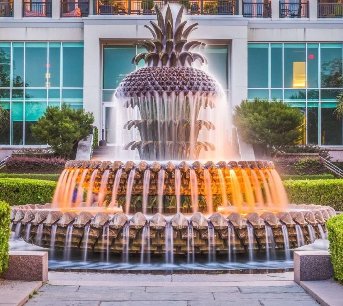 Joe Wiley Waterfront Park - Pineapple Fountain